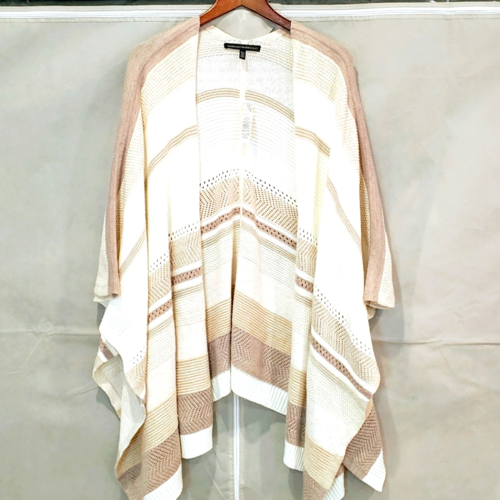 White House Black Market Mixed Texture Ruana